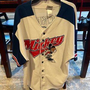 Walt Disney World Mickey Mouse baseball style shirt EST 71 SizeXXL